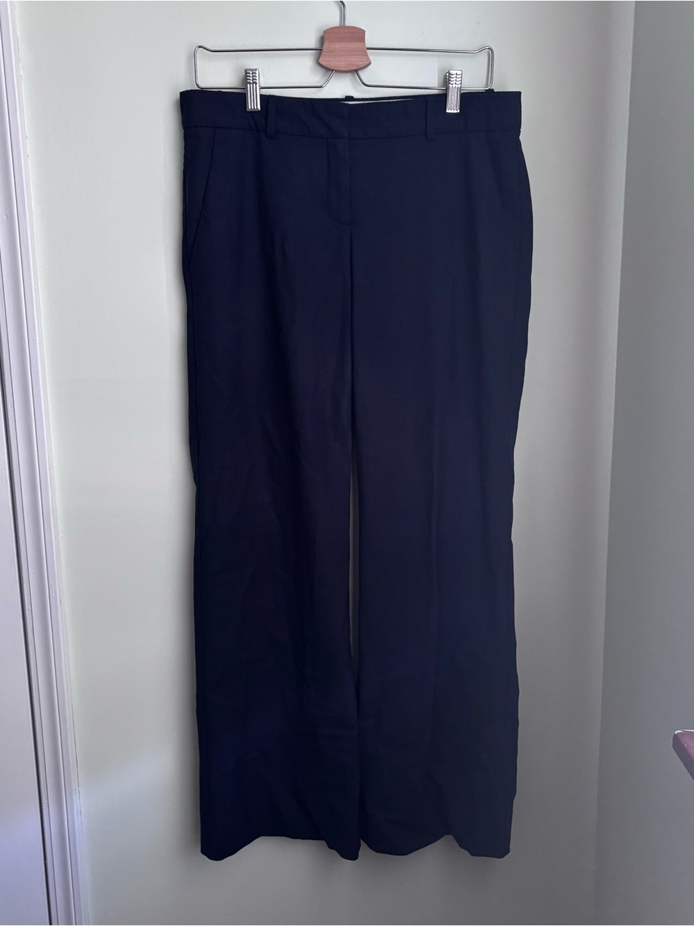 Theory wool blend Classic Black Straight-Leg Dress Pants size 10 euc